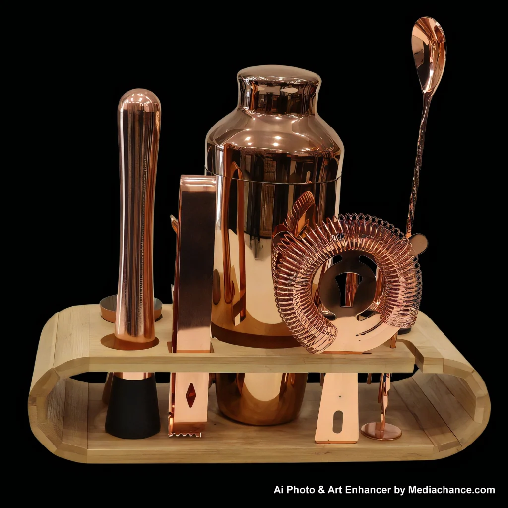 ست بار سرد 11 تیکه رز گلد