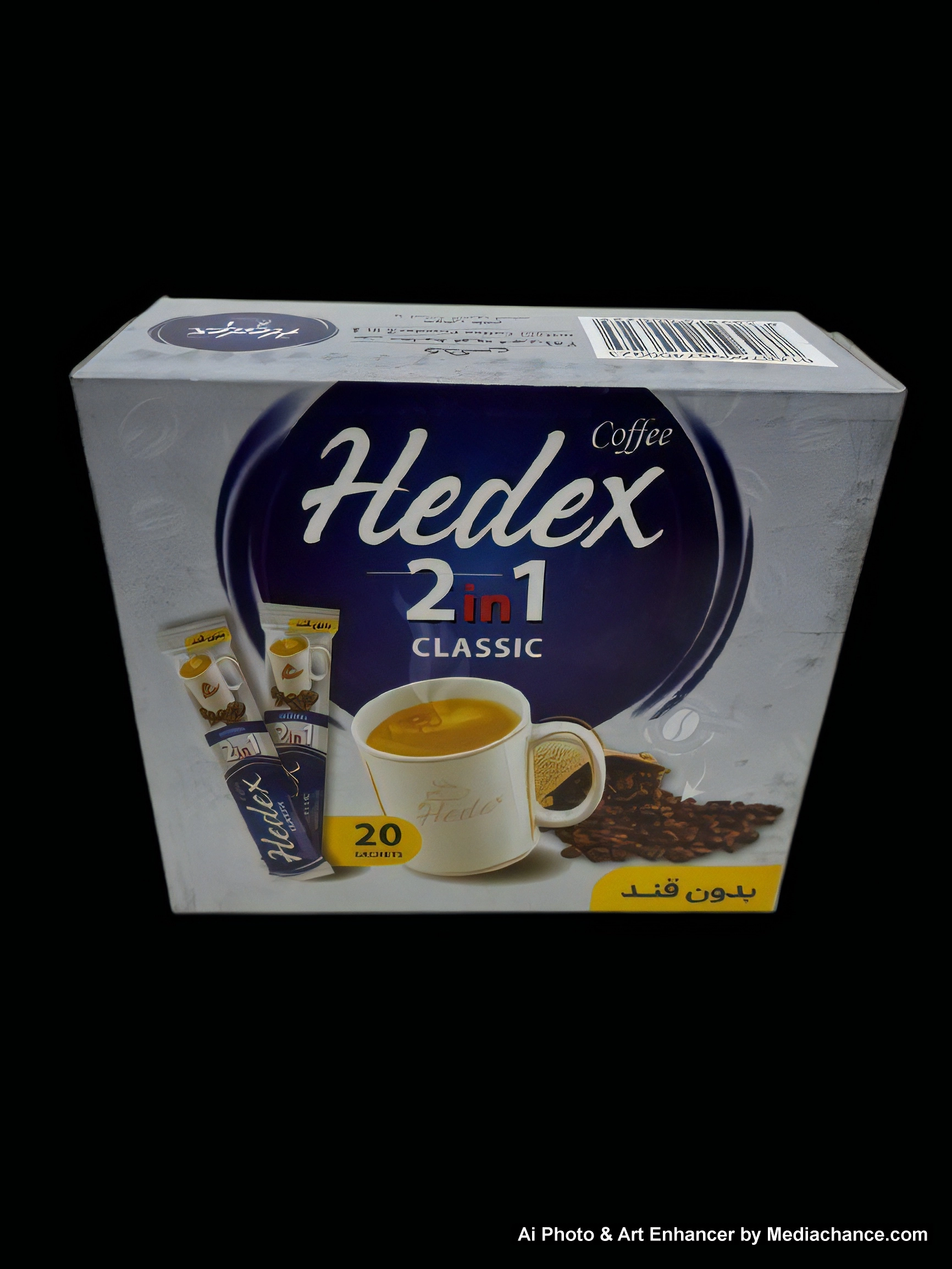 کافی میکس 2در1 بدون قند هدکس 20عددی