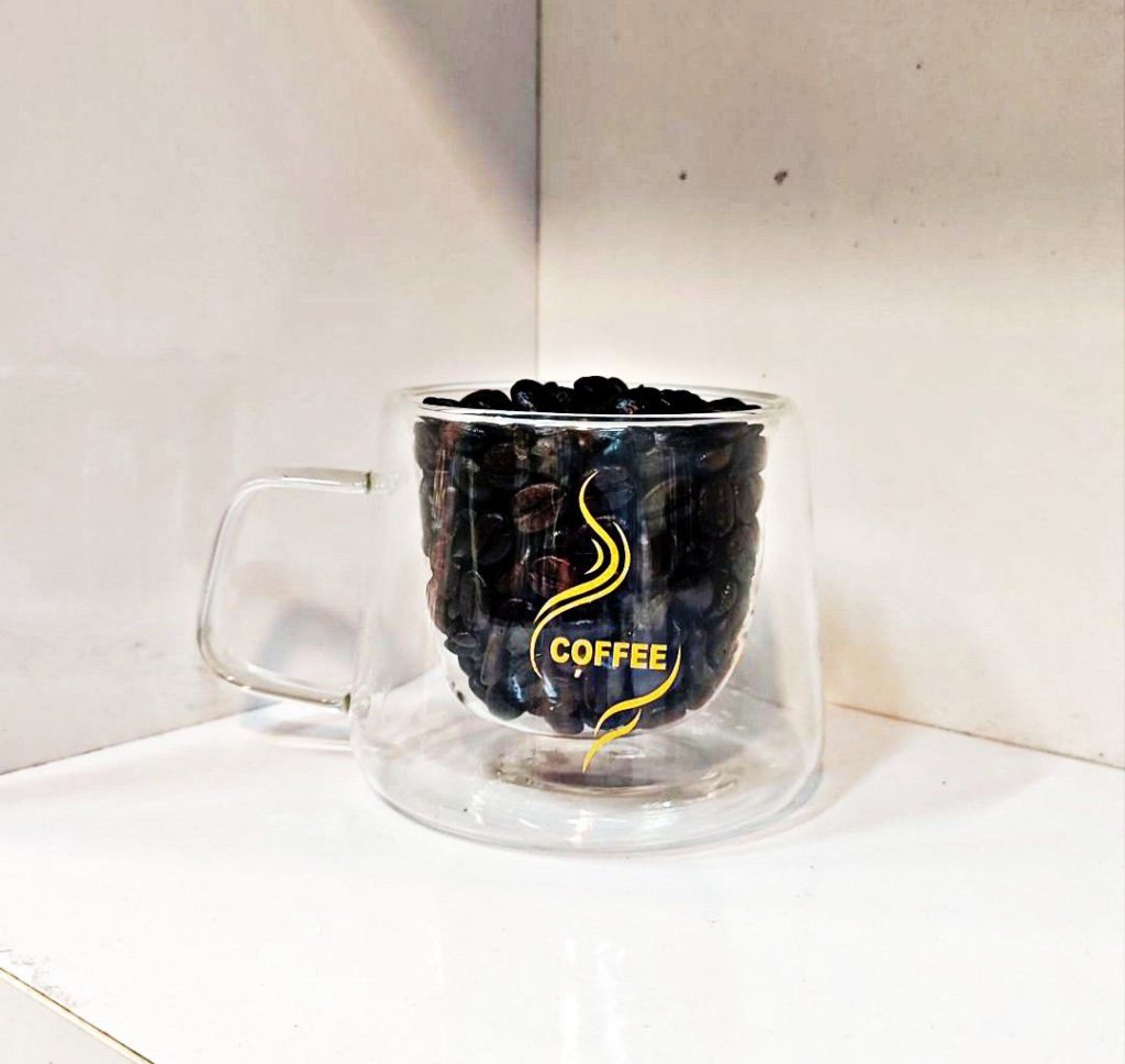 لیوان دوجداره پیرکس مربع بزرگ