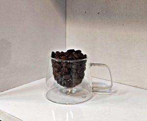 لیوان دوجداره پیرکس مربع کوچک